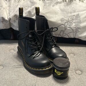 Brand new worn once Black leather Dr. Marten boots.